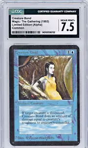 1993 Magic the Gathering LIMITED EDITION ALPHA Common Creature Bond CGC 7.5 NM+ - Picture 1 of 2