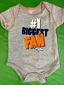 NFL Denver Broncos "#1 Biggest Fan" Bodysuit/Vest Infant Baby 6-9 Months - Picture 1 of 3