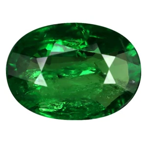 1,88 ct Supreme Ovalschliff (9 x 7 mm) Tansania grüner Tsavorit Granat Edelstein - Bild 1 von 2
