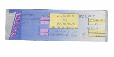 Chicago Bulls vs Indiana Pacers Unused Basketball Ticket from 12/16/1988 - Image 1 of 2