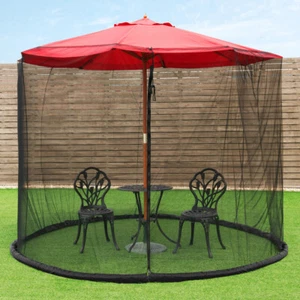 9/10FT Umbrella Table Screen Cover Mosquito Bug Insect Net Patio Netting - Picture 1 of 7