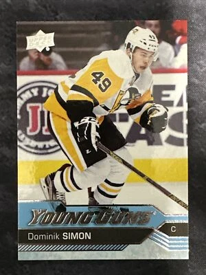 2016-17 Upper Deck Young Guns 469 Dominik Simon Pittsburgh Penguins - Image 1 of 2