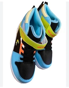 Youth Size 4 SHAQ Multicolor Aqua Yellow Orange BASKETBALL Sneakers Shoes Bright - Bild 1 von 4