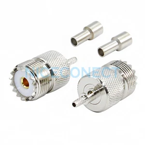 Conector de crimpado hembra Jack UHF SO239 10 un. para cable LMR100 RG174 RG178 RG316 - Imagen 1 de 4