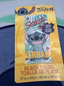 Stitch Playful Palms Beach Bath Pool Towel 27 in x 54 in for Kids and Adult - Picture 1 of 3