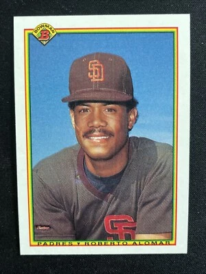 1990 Bowman Roberto Alomar #221 San Diego Padres - Image 1 of 3