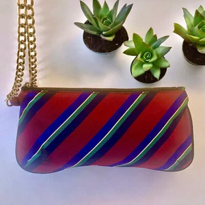 Ralph Lauren Rugby Seide Handgelenktasche Totenkopf & gekreuzte Knochen Reißverschluss - Bild 1 von 13