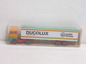 Ford Transcontinental Koffersattelzug "Ducolux" orange/grün Box Wiking 540 1:87