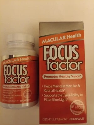 Suplemento dietético de visión Focus Factor Health/vitamina Foto 1 de 3