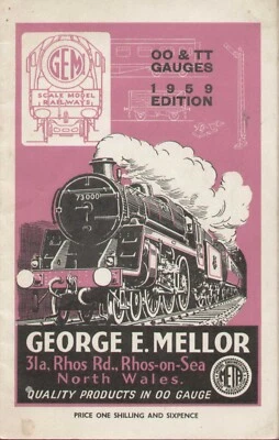 Catalogo GEM 1959 edition Scale Model Railways 00 & TT Gauges G.MELLOR  E  aa Foto 1 de 2