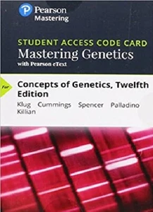 Mastering Genetics with Pearson eText Access Card Concepts of Genetics 12th  - Bild 1 von 1
