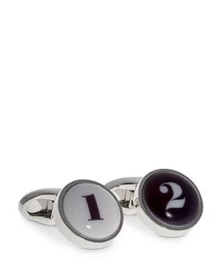 Babette Wasserman L24343 Black/White Polo Number Cufflinks Foto 1 de 3