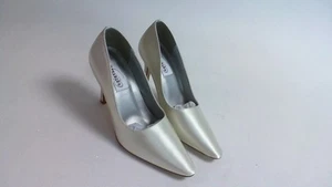 New Dyeables Wedding/Evening Shoe - Ivory Satin - Debutante - US 10B UK 8 #6D95 - Picture 1 of 7