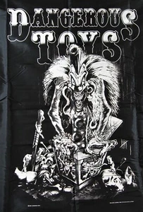 Vintage 1989 Dangerous Toys Rock Band Concert Tapestry Banner Sign Old Stock - Picture 1 of 1