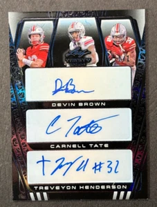 Hoja Trinity Devin Brown Carnell Tate Treveyon Henderson 2024 automático negro 1/1 OSU - Imagen 1 de 3