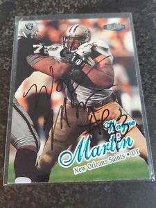 RARE 1998 Fleer Ultra Wayne Martin Hand Signed On Card Auto Autograph Saints - Picture 1 of 3