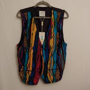 Coogi Australasian Black Samurai Womens Vest 3D Textured Knit Mercerized S NWT - Picture 1 of 14