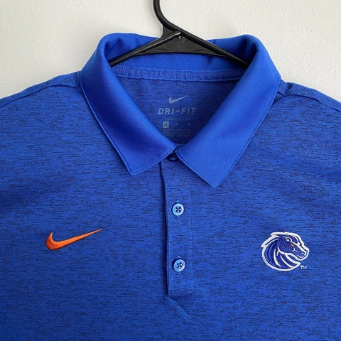 Nike Boise State Broncos Polo Shirt Men’s Size M Royal Blue Golf Cover