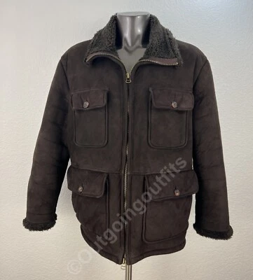 Vintages Tommy Hilfiger Outer Wear Men's Heavy Duty Suede Jacket 4-Pocket Size L - Image 1 of 4