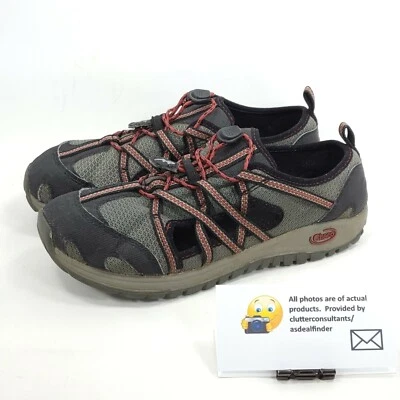 Chaco Outcross Slip On Outdoor Shoe Youth Boys Size 4 J180201 Gray Black Red - Image 1 of 4