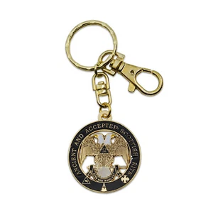 32nd Degree Scottish Rite Round Masonic Key Chain - Imagen 1 de 1