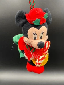 Disney Minnie Mouse Holding Candy Cane Plush Christmas Tree Ornament Multicolor - Picture 1 of 8