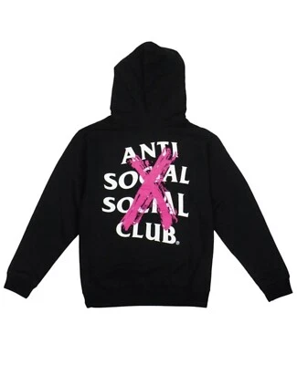 Sudadera con Capucha Anti Social Social Club Para Hombres Pequeña Negra Cancelada Ropa de Calle Sudadera Foto 1 de 4