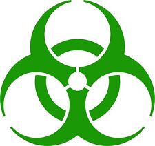 Biohazard High Quality Vinyl Decal Bumper Sticker Zombie Bio Hazard Radioactive 