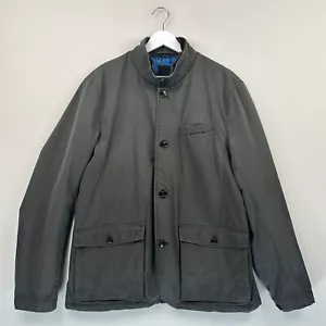 Ted Baker Jacket Mens Small Grey Button Up Coat Mid Length Casual - Picture 1 of 11