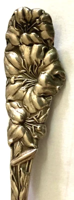 Антикварные цветы из чистого серебра 3 зубца вилка цветы - Изображение 1 из 4