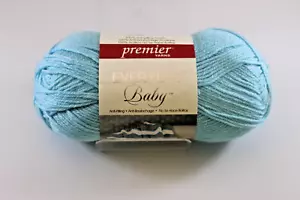1 Skein Premier Deborah Norville Everyday Baby Aqua Blue Anti-Pilling Acrylic - Picture 1 of 3