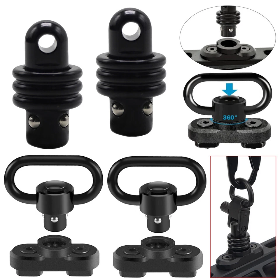 Quick Detach Adapter Swivel Stud /Mlock Sling Rail Mounts Steel QD Sling Adapter - Image 1 of 4