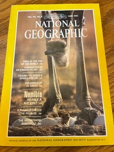 National Geographic Magazine June 1982 / Sir Edmund Hillary, Namibia, Toledo - Imagen 1 de 1