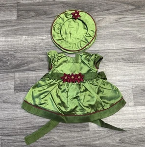 American Girl Puppe Bitty Baby Weihnachtsstern grün Weihnachtskleid und Mütze - Bild 1 von 3