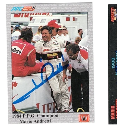 Mario Andretti signed 1991 PPG trading card INDY RACING #96 HOF - 1 - Image 1 of 2