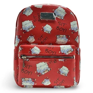 InuYasha Mini Zaino Rosso Anime Sit Boy Borsa Grafica Borsetta Ecopelle - Foto 1 di 7