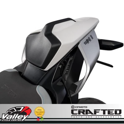 CFMoto 675SS Nebula White Rear Seat Cowl w/ GoPro Mount 6GUV-806400-5600 OEM - Image 1 of 2