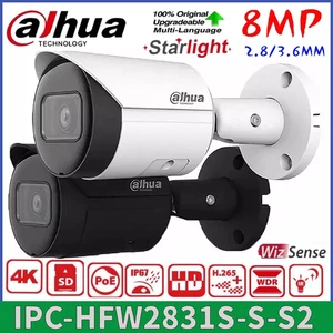 DH IPC-HFW2831S-S-S2 8MP Starlight IP Bullet Camera IR 30m WDR H.265 IVS PoE - Picture 1 of 25