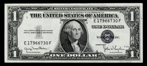 1935-D $1 SILVER CERTIFICATE BANKNOTE~ CRISP  UNCIRCULATED - Picture 1 of 2