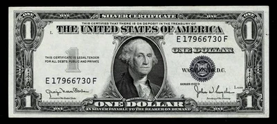 1935-D $1 SILVER CERTIFICATE BANKNOTE~ CRISP  UNCIRCULATED - Image 1 of 2