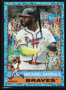 2025 Topps Heritage Michael Harris #410 Chrome Light Blue Sparkle Refractor - Picture 1 of 2