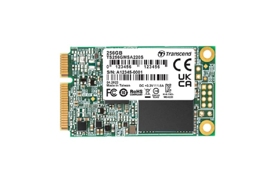 Transcend SSD 256GB MSA220S mSATA 3D NAND, SATA3 - Image 1 of 1