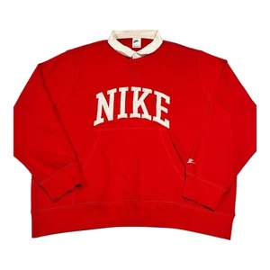 Nike Club Fleece Polo Rot Herren 3XL FN3112-657 Langarm Pullover - Bild 1 von 13