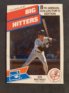Drake's 8th Annual Collector's Edition Big Hitters Don Mattingly Card - Picture 1 of 2