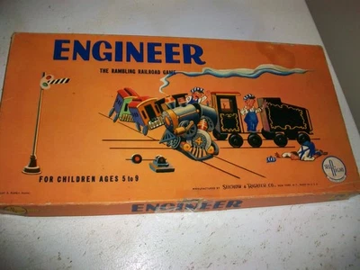 Selchow & Righter 1957 - ENGINEER - The Rambling Railroad Game (Complete) - Image 1 of 4