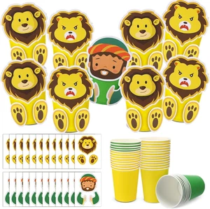 30 Set Daniel und die Höhle der Löwen Bastelset DIY Sonntagsschule christlicher Glaube Pap - Bild 1 von 12