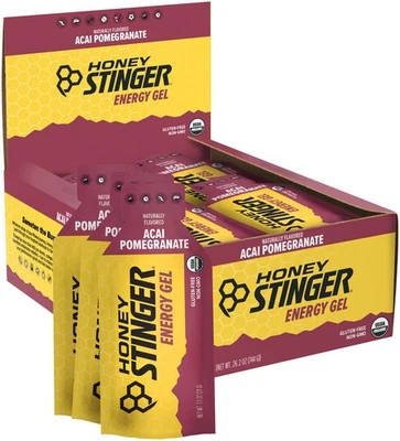 Gel energético orgánico Honey Stinger - Acai y granada, caja de 24 Foto 1 de 3