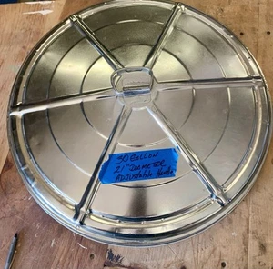 Galvanized Garbage Can Lid 30 Gallon 21" ADJUSTABLE HANDLE - Picture 1 of 2