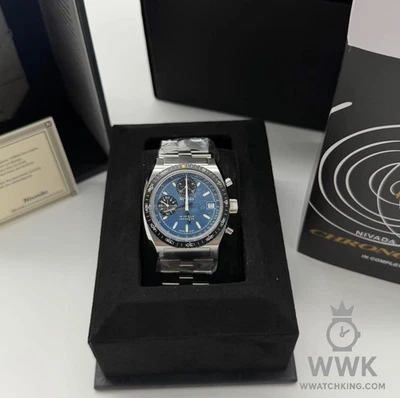Nivada Grenchen 'Autochron Blue' | Ref 77003A45 | Bracelet | Full Set - Image 1 of 4