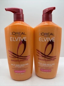 (2) L'Oreal Elvive Dream Lengths Super Split End Sealing Shampoo 28oz Pump - Picture 1 of 3